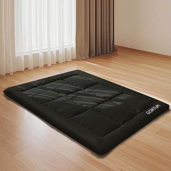 Japanese Floor Mattress,Futon Mattress 3" Black Thicken 100% High Densit...