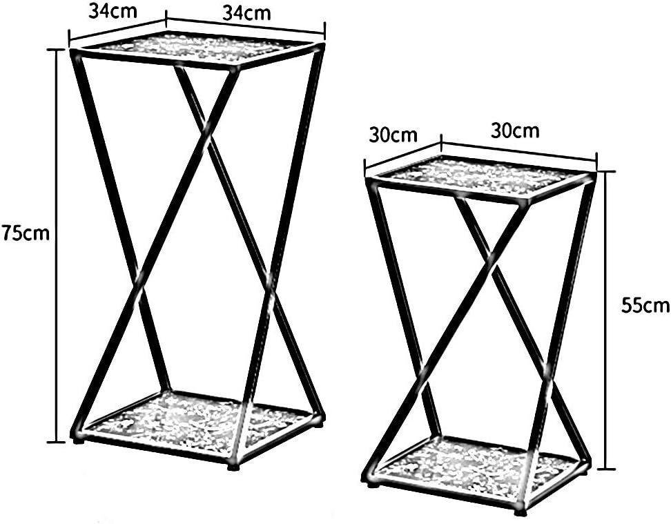 Telephone Table, Sofa Side Table Living Room 2 Tier Square Marble Display Sta...