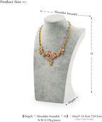 Oirlv Velvet 3-Dimensional Jewelry Stand Necklace Pendant Chain Jewelry Bust Display Holder/necklace bust (H:11.42")