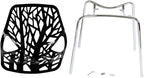 Karl home Modern Black Dining Chairs Set of 4, Stackable Plastic Chair for Dining Room, Living Room, Waiting Room,4 Chrome Metal Legs, 350lbs Capacity,21.3”L x 21.3”W x 33.5" H
