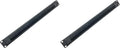Jingchengmei 1U Disassembled Rack Mount Cable Management Panel with Brush for Cable Entry for 19-Inch Rack or Cabinet Black (BF01UAB2) (Pack of 2)
