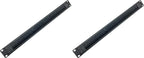 Jingchengmei 1U Disassembled Rack Mount Cable Management Panel with Brush for Cable Entry for 19-Inch Rack or Cabinet Black (BF01UAB2) (Pack of 2)