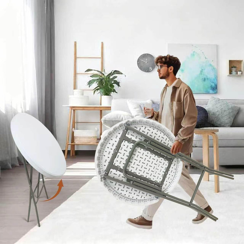 28in Cocktail Table, no Assembly Required, High Top Folding Table | Foldable ...