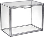 Clear Stackable Plastic Storage Bins with Lids, Large Gray Organizer Containers for Home, Kitchen & Closet Organization