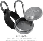 CURVD Premium Carrying Case – Durable Travel Keychain Container, Medicine Pill Organizer & Travel Pill Box, Small Waterproof Holder for Pills, Earplugs, Jewelry, Compatible with Loop, Vibes & Eargasm
