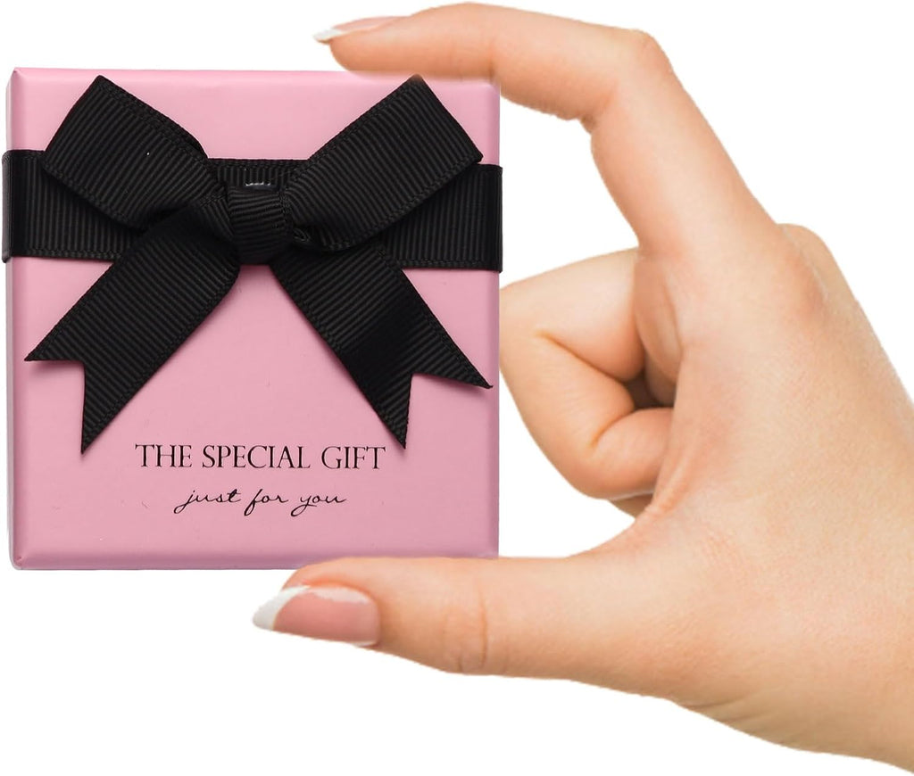 14pcs Small pink Cardboard Gift Jewelry Boxes for Necklace, Earring, Ring, Pendant, Bracelet, Anklet, Jewelry Holder，Bulk Gift Box jewelry display (pink with white stripes)