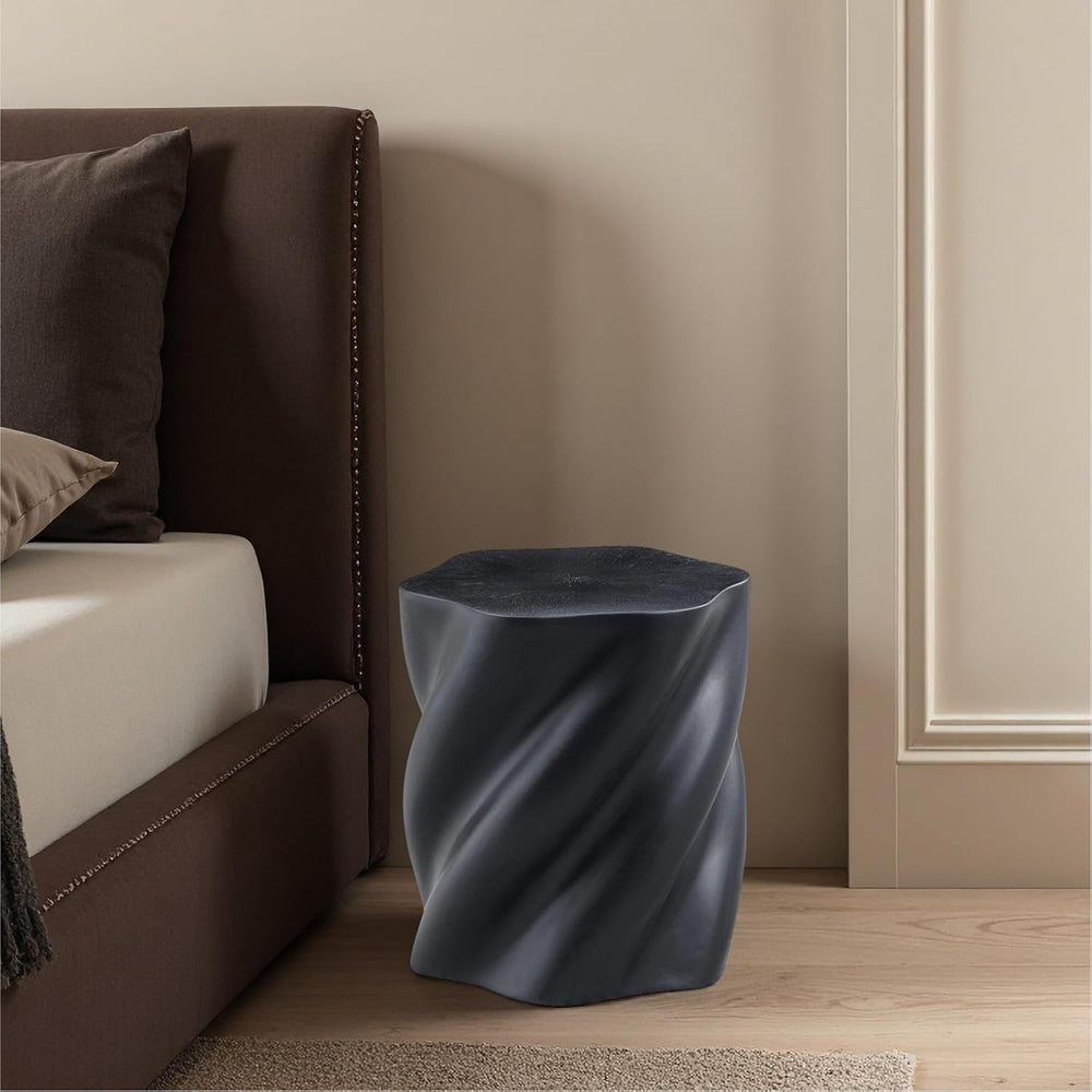 Art Deco Twisted End Table, Organic Sculptural Side Table for Living Room Dec...
