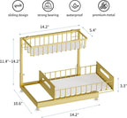 Under Sink Organizer Storage 2-Tier Premium Metal Pull-Out Racks, Height Adjustable, Easy Installation | Kitchen & Bathroom Organizers Pack of 1