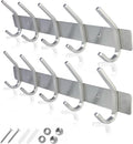 GlazieVault Coat Rack Wall Mount - Stainless Steel (2 Pack) - Heavy Duty Hooks for Hat, Towel, Robes, Jacket, Clothes - Bathroom, Entryway Hanger