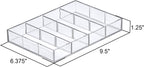 Amazing Abby - Soleil - 2-Pack Acrylic 4-Compartment Sunglass Organizer, Plastic Eyeglass Display Case, Transparent Jewelry Storage Tray, Clear Beauty Supply Holder, Great for Bedroom and Bathroom
