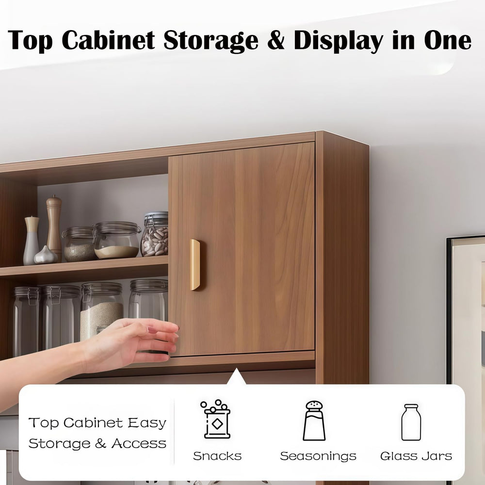 Kavie Kitchen Pantry Cabinet, Large-Capacity Sideboard with Open Shelf, Doors...