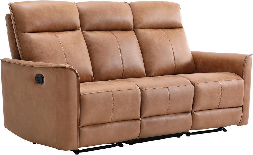 CANMOV Manual Loveseat Recliner Sofa, Wall-Hugger 3 Seat Reclining Love Seat ...