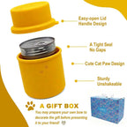 Original Canned Dog Food Storage Container | Silicone Can Cover Pet Food Sealer | BPA Free, Airtight, Dishwasher & Freezer Safe (2 Pcs Orange)