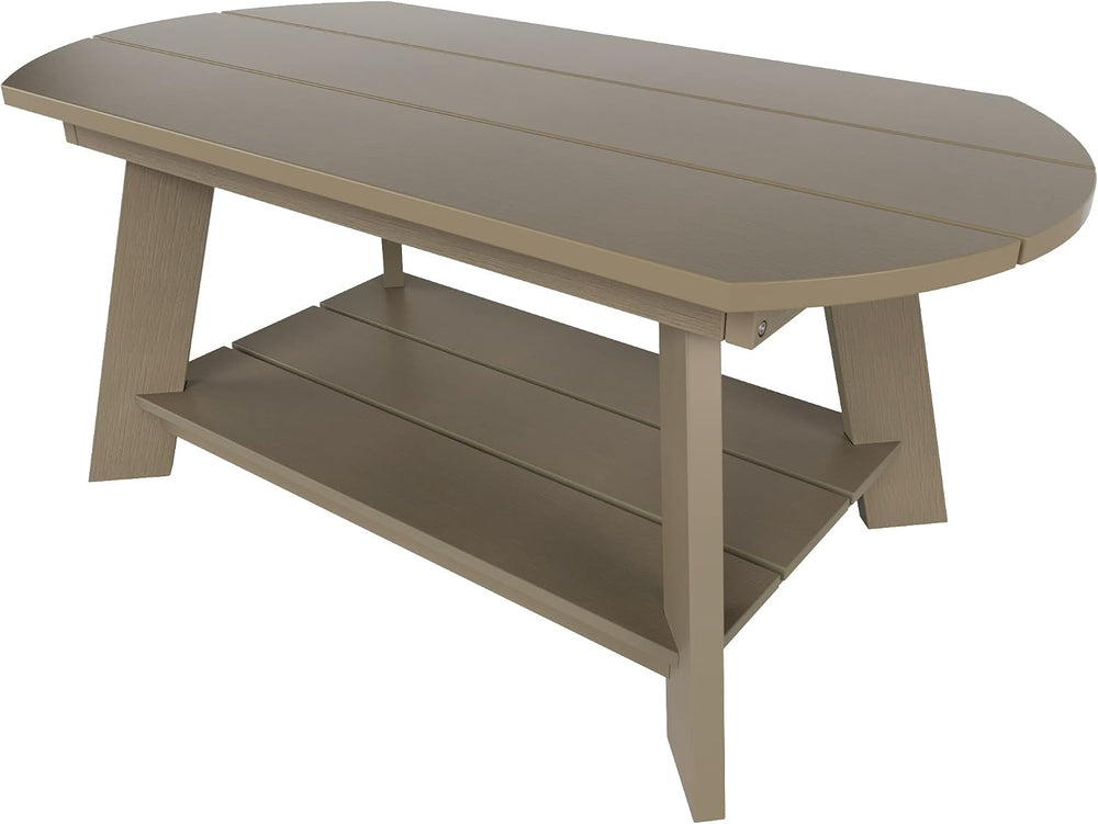 WestinTrends Tuscany Outdoor Coffee Table, All Weather HIPS 2 Tier Patio Adir...