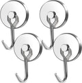 MIKEDE Magnetic Hooks Heavy Duty, 120LB Swivel Swing Strong Magnetic Hooks Cruise,Neodymium Hook Magnets for Home, Kitchen, Workplace, Metal Door, Office and Garage - Pack of 4