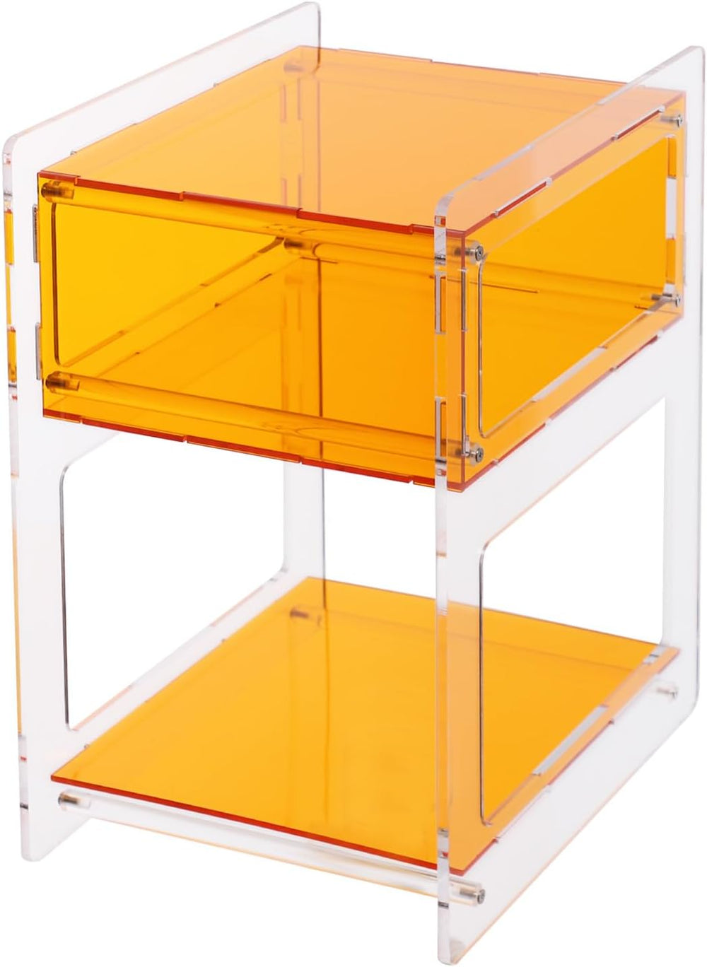 Acrylic Side Table for Living Room, Acrylic Nightstand for Bedroom, Sturdy Co...
