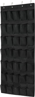 35Large Pockets Over The Door Shoe Organizer, Mesh Pockets Shoe Holder Rack, Capacity hanging shoe organizer，door shoe rack With 4 Metal Hook.