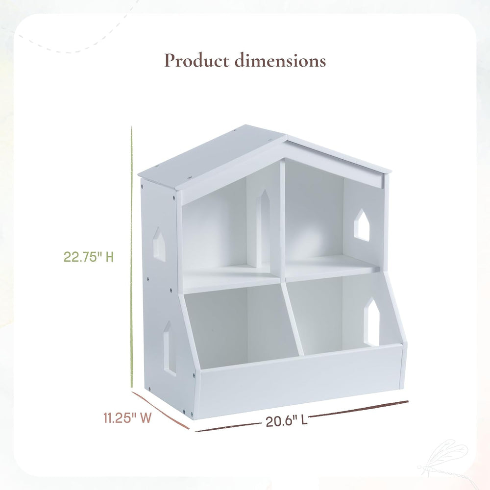 Little Seeds Trellis Storage Cubby Bookcase, Deep Blue