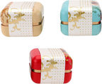 3 Pcs Tea Tin Canister Mini Tea Storage Box Rustproof Square Coffee Tea Sealed Box for Store Crafts Snacks Candy and Tea