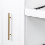 Kitchen Pantry Cabinet with Multi-Functional Pull-Out Multi-Tier Storage Shelf,Farmhouse Storage Cabinet with 4 Doors,Pantry Organizers for Kitchen,Dining Room, White