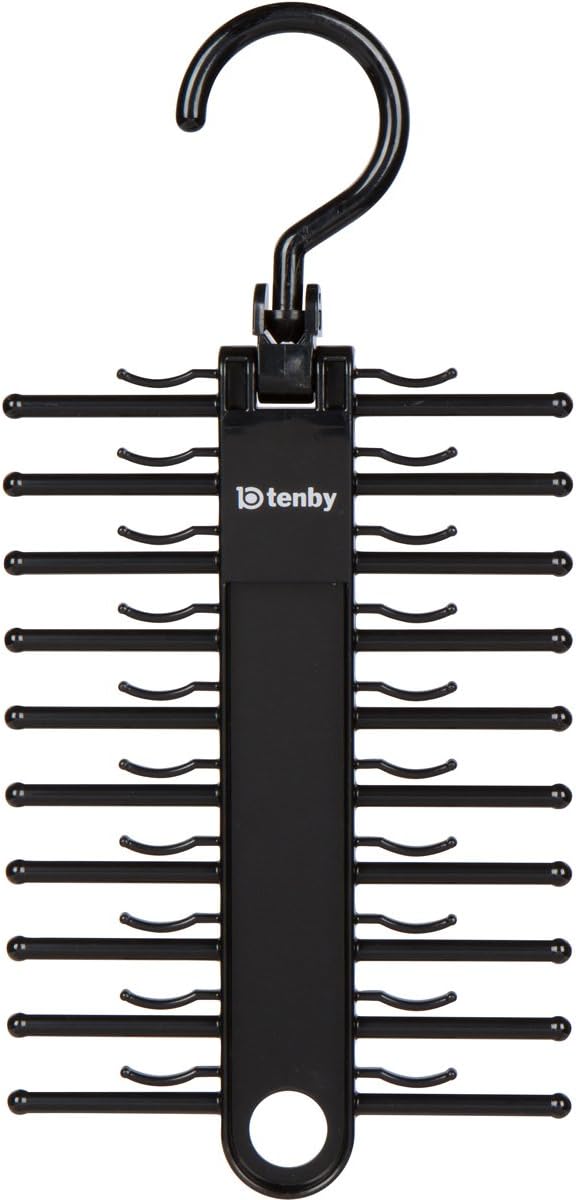 2-Pack Black Tie Rack, Organizer, Hanger, Holder - Affordable Ti.