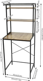 Gdrasuya10 3 Tier Over The Washer and Dryer Storage Shelf, Black Washing Machine Storage Utility Rack Freestanding Laundry Storage Shelf Organizer Space Save for Laundry Room Organization