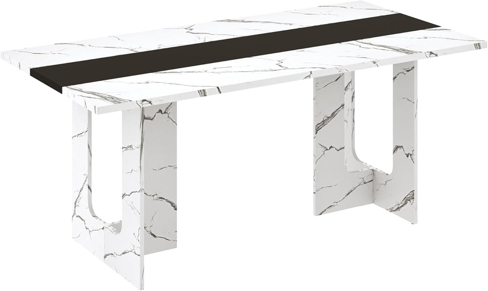 St.Mandyu 71 Inch Rectangle Dining Table for 4-8 People, Long Kitchen Dinner ...