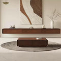 Floating TV Stand Floating TV Unit 62/78/94'' Wall Mounted TV Cabinet Wooden Entertainment Media Console Center Simple Living Room Bedroom Wall Mounted TV Stand Shelf(Brown-A,200 * 24 * 20cm)