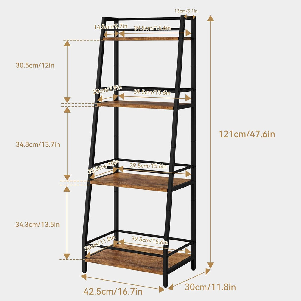 YMYNY 4-Tier Liquor Stand Trapezoid Wine Rack Freestanding Floor HWR004H | Vi...