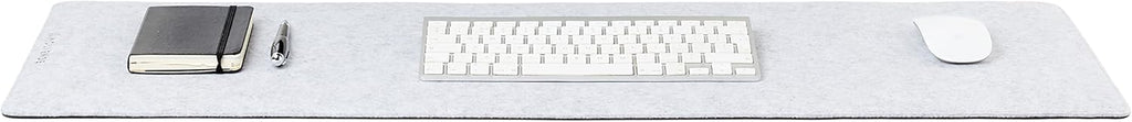 Premium Felt Desk Mat | Medium 12" x 36" | Multifunctional Desk Pad for Home Office | Light Gray