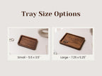 Custom 10th Year Custom Engraved Rec Tray - Custom Engraved Walnut Wooden Tray with Couple’s Names for Tenth Wedding Anniversary, Romantic Keepsake Gift for Him or Her