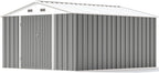 Patiowell 10 x 12 FT Metal Storage Shed for Outdoor, Steel Yard Shed with Design of Lockable Doors, Utility and Tool Storage for Garden, Backyard, Patio, Outside use, Gray