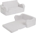 Extra Wide Toddler Couch, Foldable Kids Sofa to Lounger, Grey | Toddler Chair Fold Out, Reading & Playing, Living Room Playroom, Boys & Girls, Lightweight, Removable Washable Cover