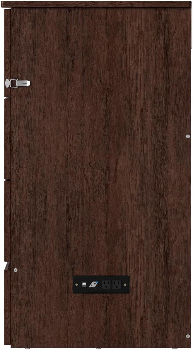 AFI, Northfield Murphy Bed Chest Twin XL with 6" Mattress, Burnt Amber