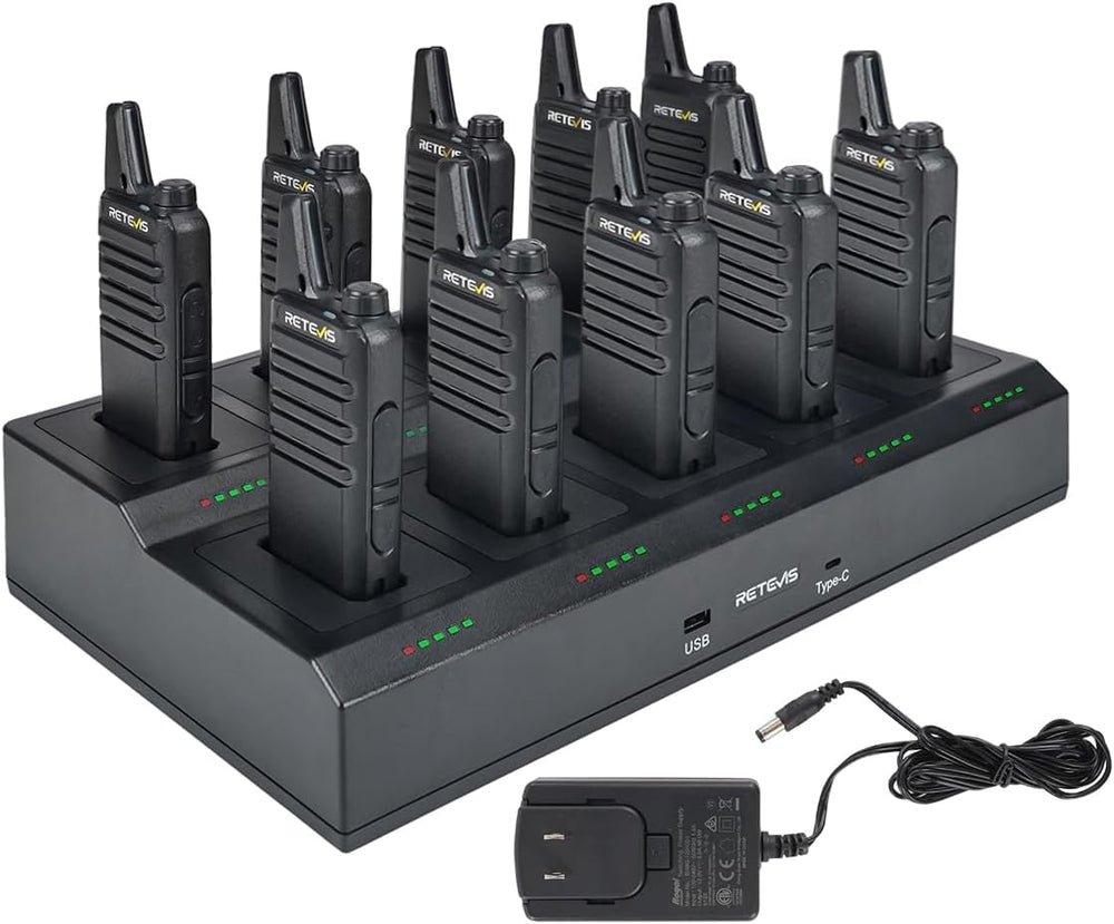 Retevis RT22 Compact & Lightweight Walkie Talkies Long Range (10 Pack)