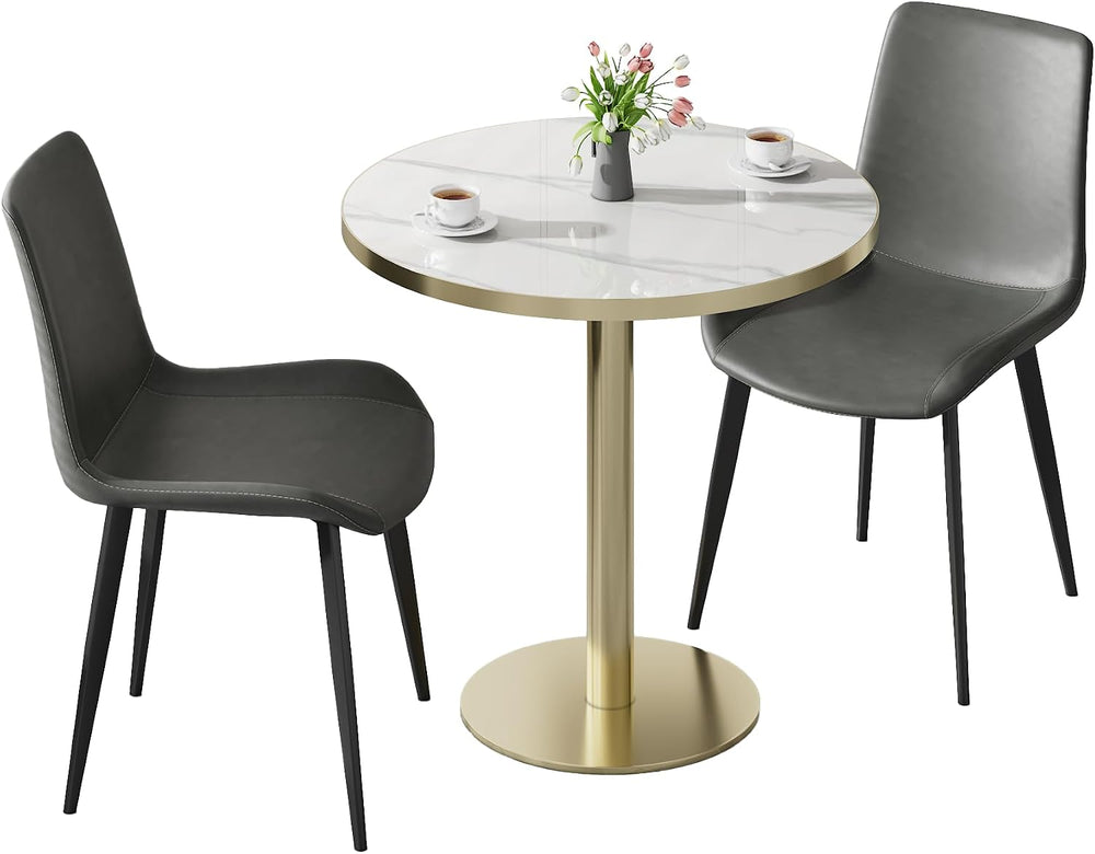 Round Modern Dinning 31.5 inches Bistro Table Tulip with Faux Marble top,Easy...