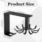 Xuhal 360° Rotatable Belt Hanger Wall Mount Belt Rack for Closet Heavy Duty Carbon Steel Tie Storage Organizer Space Saving Hanging Hook Holder for Bra, Tank Top, Tie, Scarf and Accessories