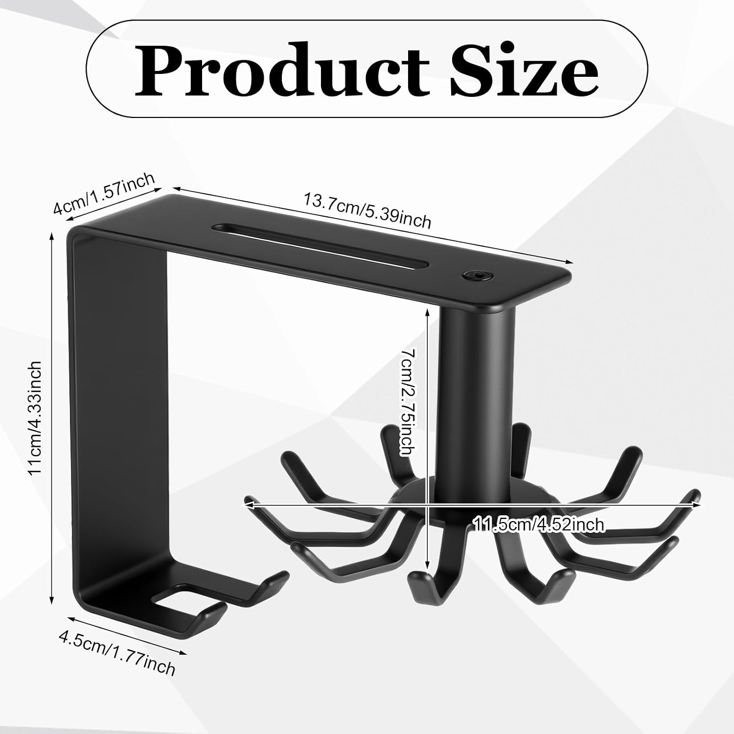 Xuhal 360° Rotatable Belt Hanger Wall Mount Belt Rack for Closet Heavy Duty Carbon Steel Tie Storage Organizer Space Saving Hanging Hook Holder for Bra, Tank Top, Tie, Scarf and Accessories
