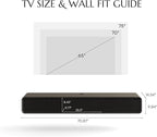 POVISON Fully-Assembled Minimalist Floating TV Stand, Modern Wall-Mounted Entertainment Center with 3 Flip-Down Cabinet Doors, Solid Wood Media Console, 70.87"