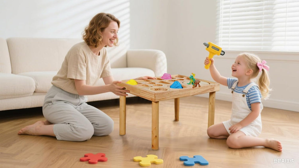 Wooden Sensory Table for Toddlers with 2 Chairs, Double-Sided Boards | Sand a...