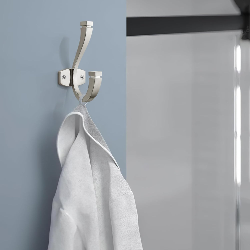 SAILING Coat Hooks - 3 Pack Brushed Nickel Towel Hooks Robe Hooks Decorative ...