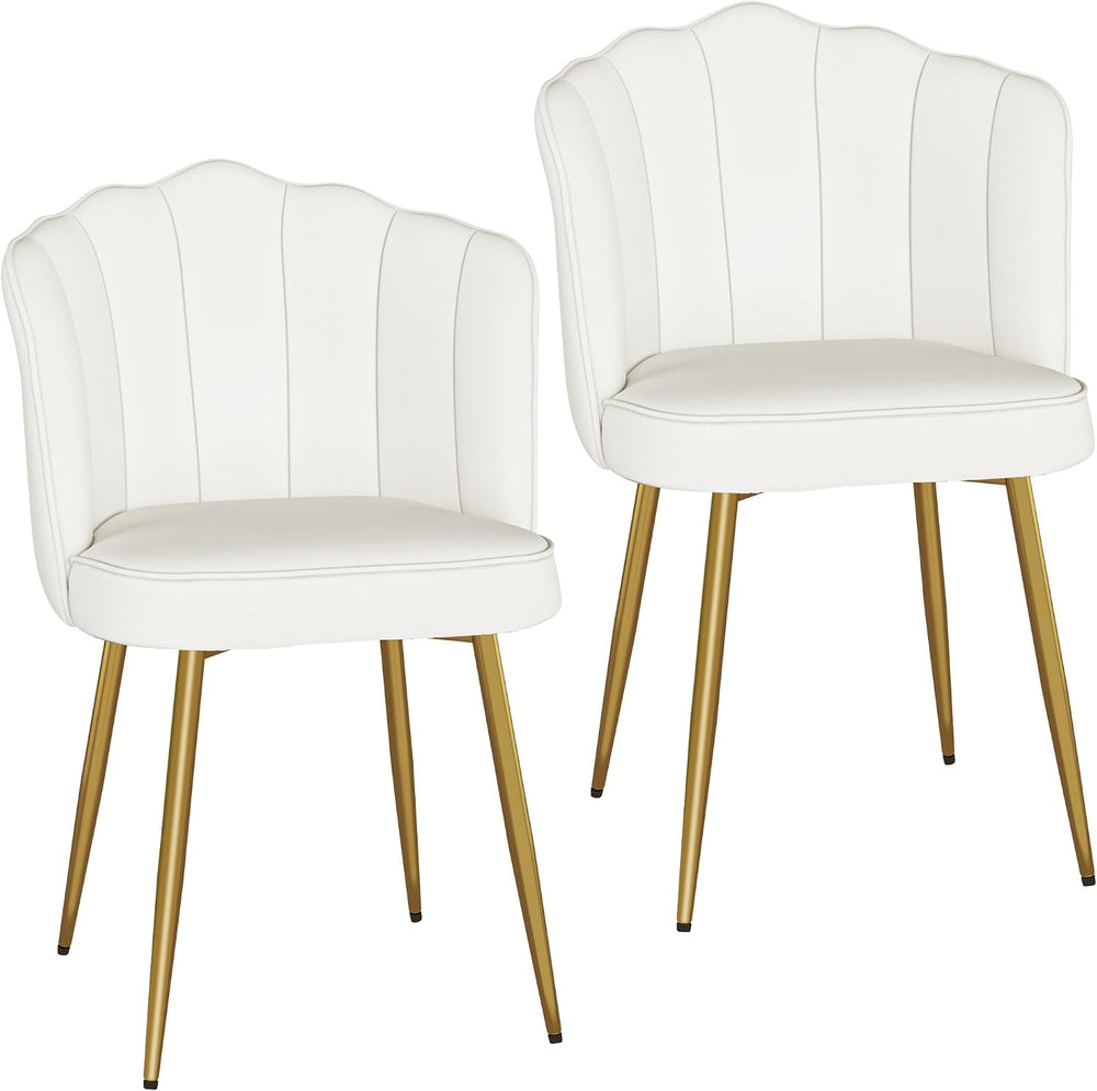 VECELO Velvet Dining Chairs Set of 2, Modern Upholstered Kitchen Chairs with ...