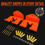 Weedeater Rack 2 Pack Weed Eater Hanger with Advanced Polymer Coating Fully Enveloping the Bracket Provides Scratch-Proof Protection with Razor Blade Scraper Tool for Grass Trimmer Garage Garden Tool