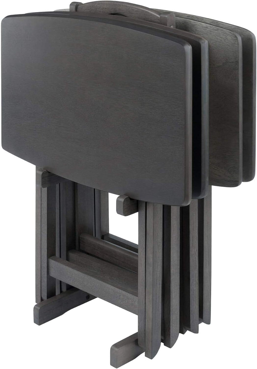 HomeStock 5-Piece Snack Table Set - Oyster Gray Dining Table & Chairs