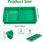 Silicone Tray Dividers for Harvest Right Freeze Dryer Medium and Small Trays, Silicones Food Molds for Harvest right freeze dryer accessories, 4 pcs Green silicone food freezer tray