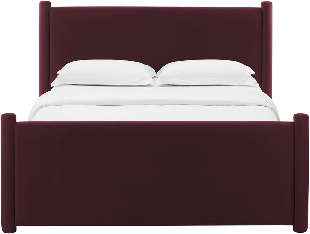 Modway Rael Queen Platform Bed Frame with Upholstered Headboard and Footboard...