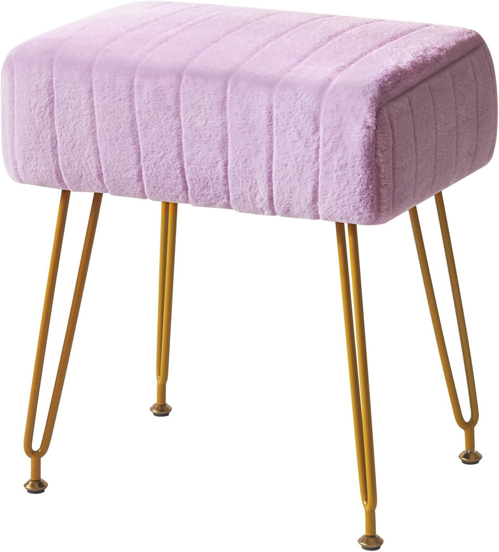 IBUYKE Makeup Vanity Stool, Velvet Rectangular Footrest, Purple LG-51V | Otto...