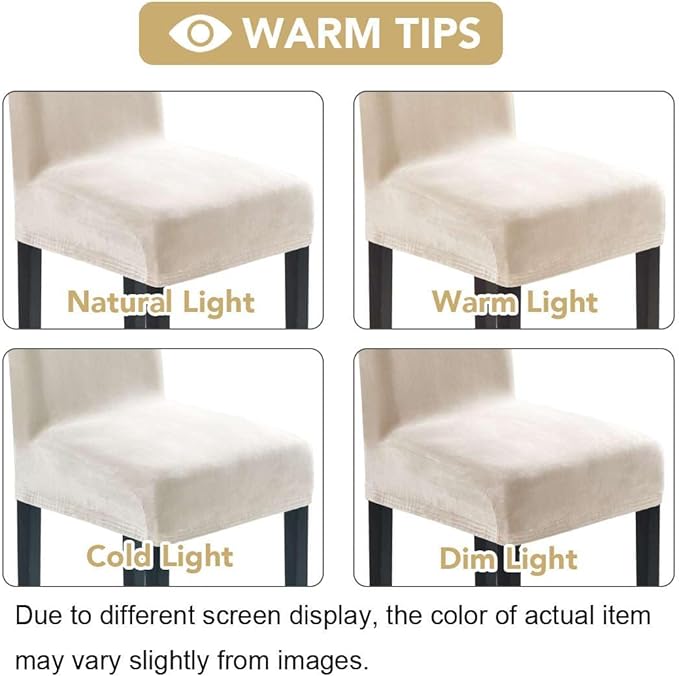 H.VERSAILTEX Dining Chair Covers Velvet Stretch Chair Covers for Dining Room ...