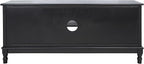 SAFAVIEH Magnolia TV Stand for up to 55" Flatscreen – Black, 2 Doors with Interior Storage, 2 Open Shelves, Entertainment Media Console (MED5702B)