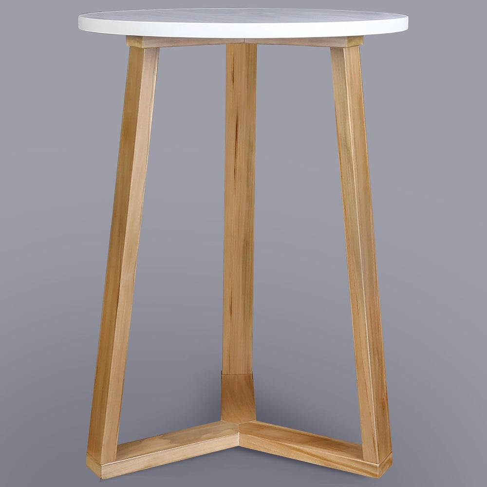 Tripod 16" W Round Side Modern Table with Solid American Hardwood Legs, ...